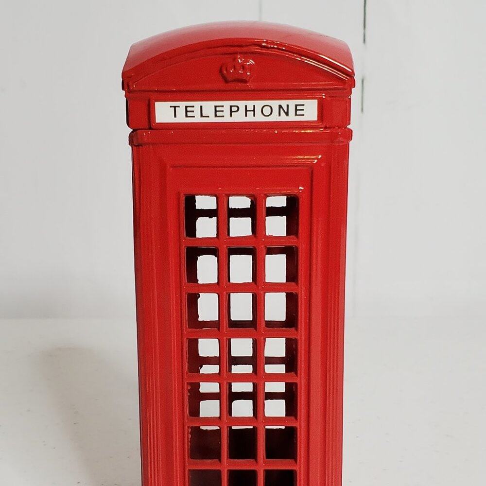 England Traditional Red Phone Booth 3D Metal Bank Souvenir Collectible - Picture 4 of 8